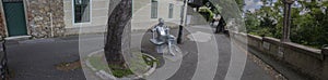 Monument of Croatian writer A.G. MatoÃÂ¡ in Zagreb, Croatia